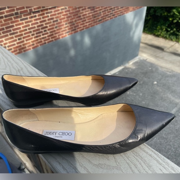 Jimmy Choo Women's Romy Leather Pointed Toe Ballet Flats - Picture 3 of 6